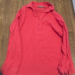 Women’s Coral Button down Shirt